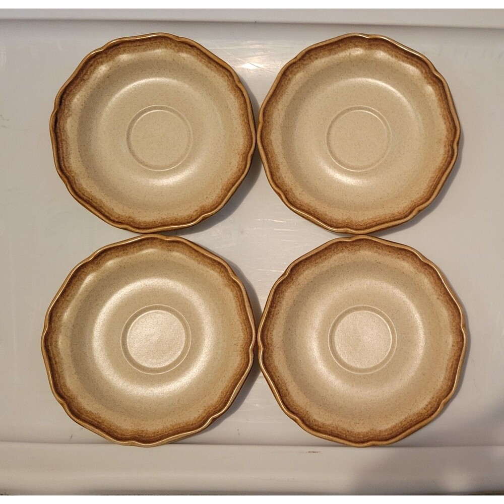 Mikasa Saucers - Whole Wheat - E8000 - Plates - 6" diameter - Set Of 4